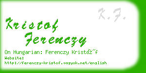 kristof ferenczy business card
